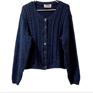 Northern Reflections Vintage Smoky Blue Cardigan, Size M